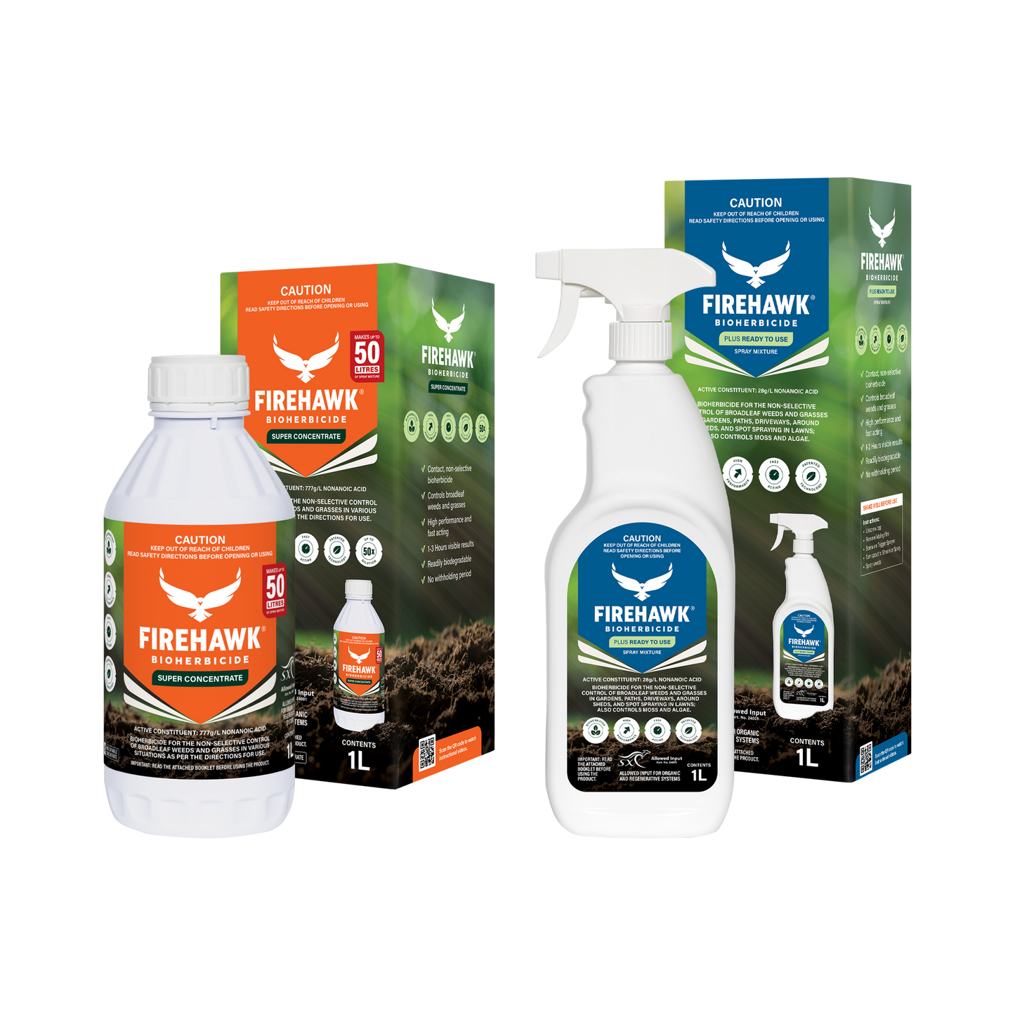 FireHawk® Bioherbicide Super Concentrate-1L+1L Ready to Use Plus