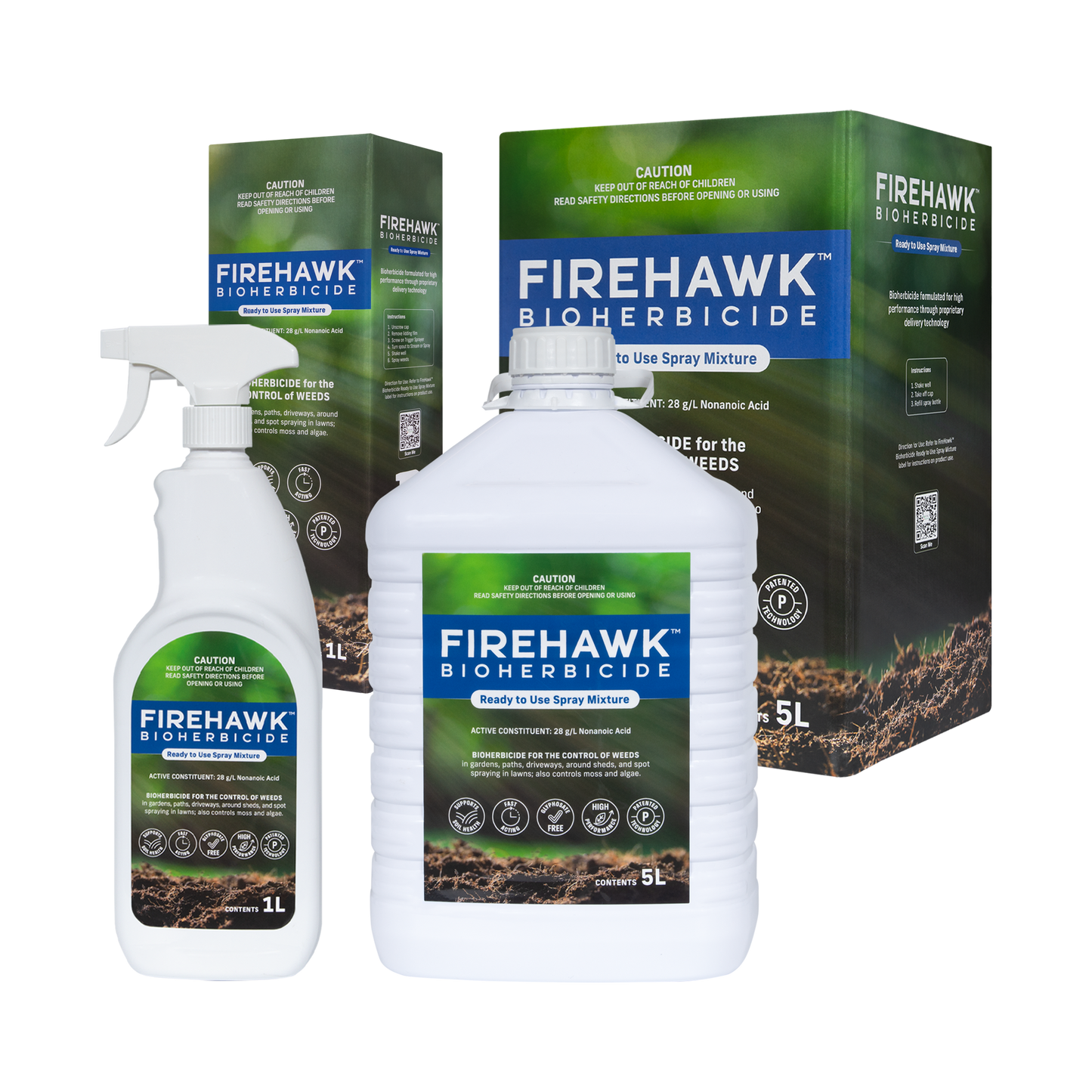 FireHawk® Bioherbicide Ready to Use Spray Mixture-Combo Pack (1L + 5L)