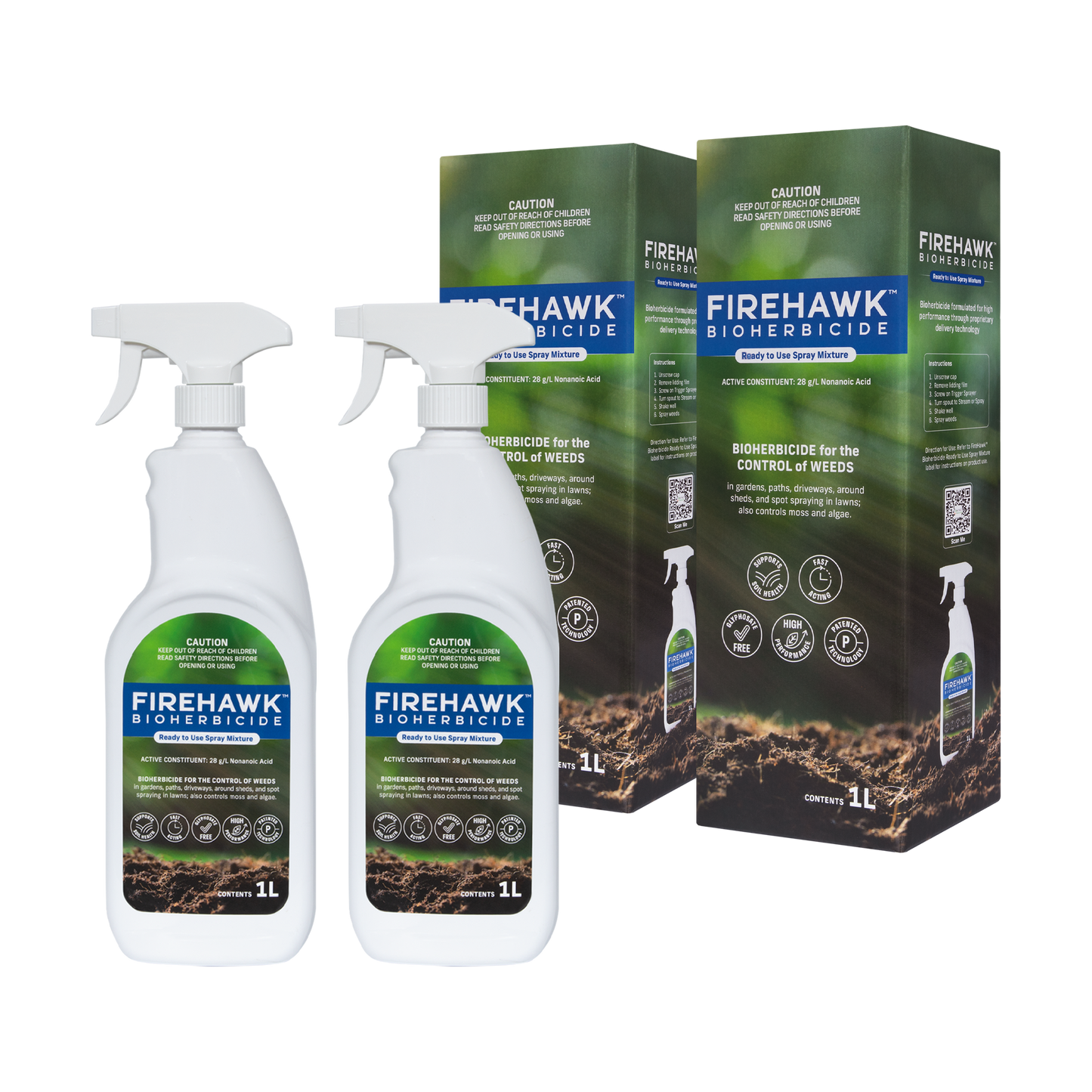 FireHawk® Bioherbicide Ready to Use Spray Mixture - 2L (1L*2)